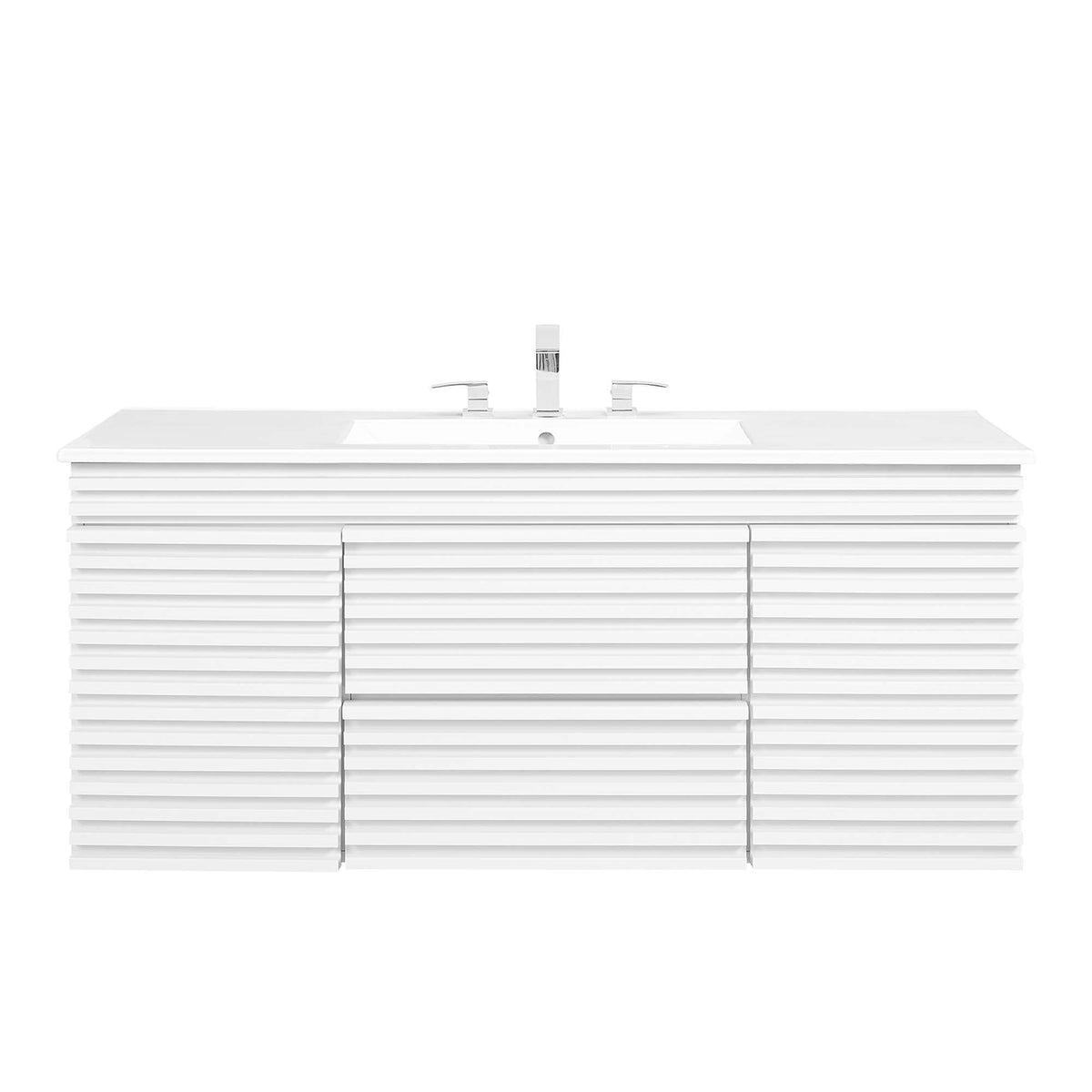 Render 48" Wall-Mount Bathroom Vanity Basin Included