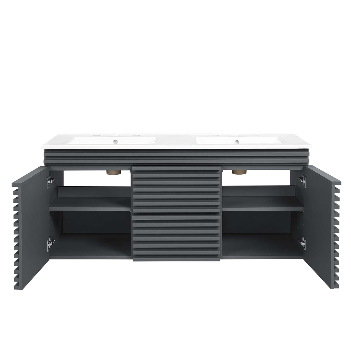 Render 48" Wall-Mount Bathroom Vanity Basin Included