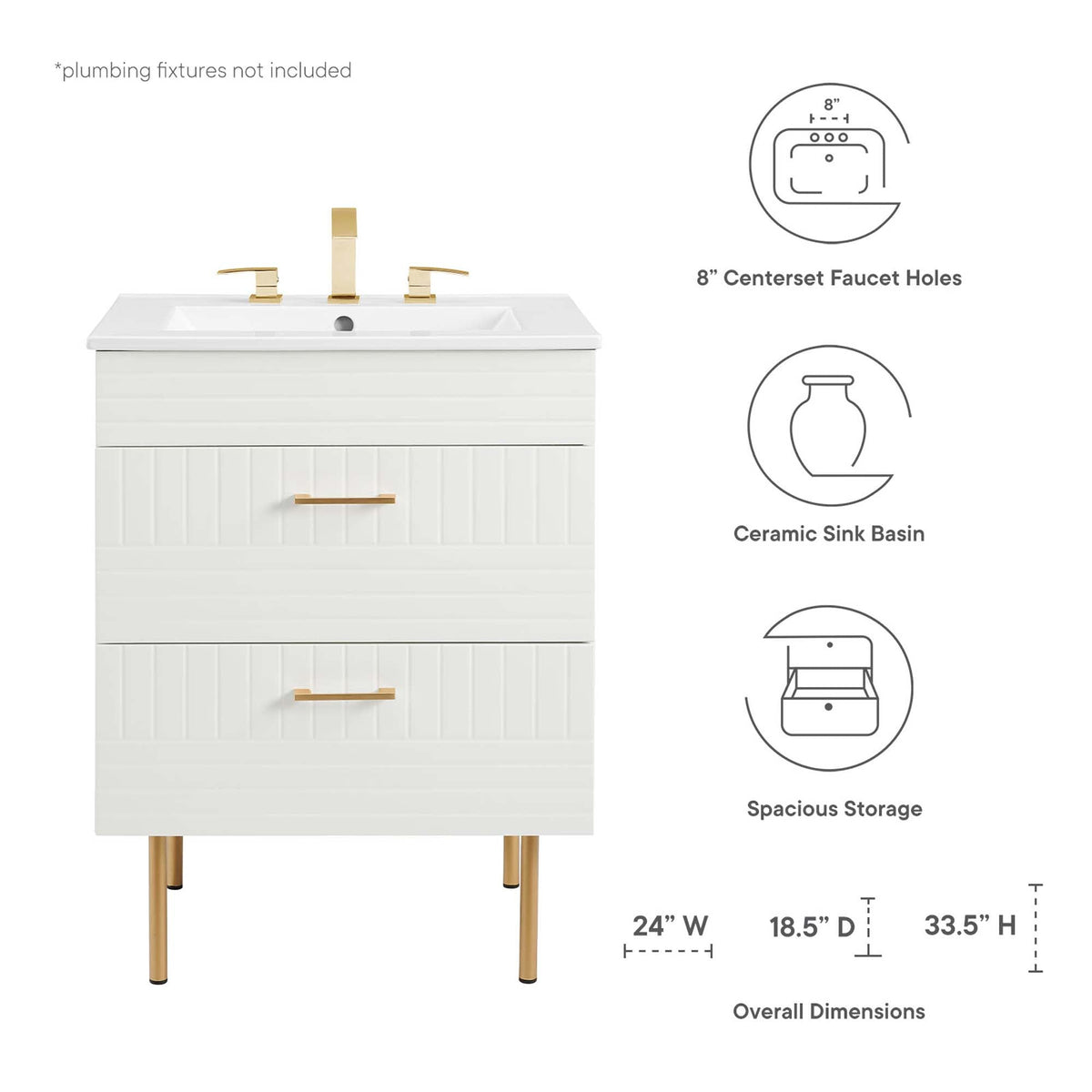 Daybreak Bathroom Vanity Basin Included