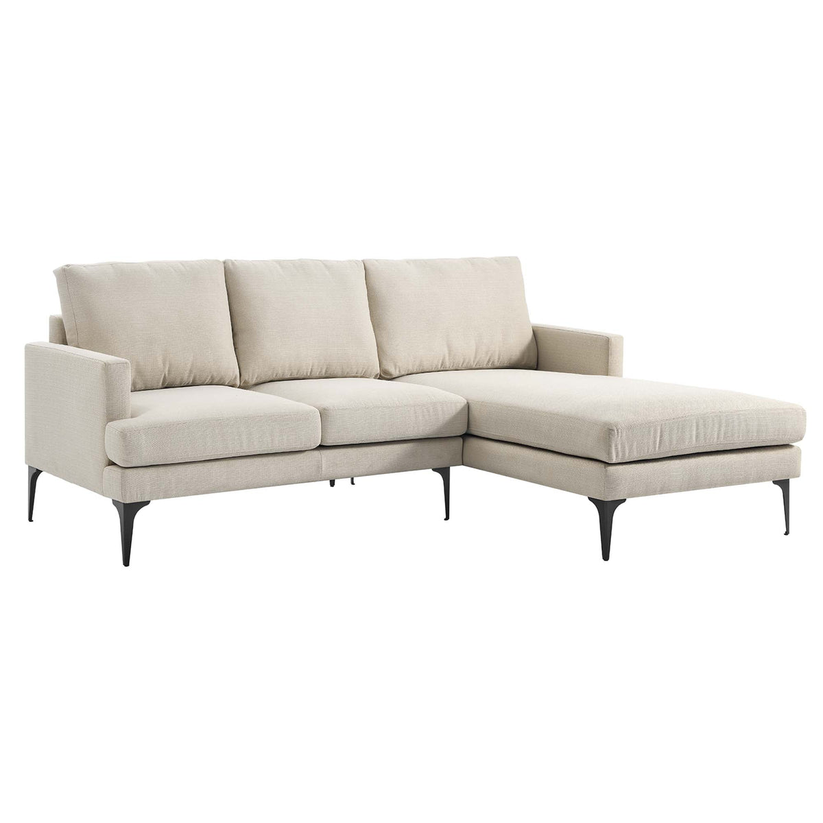 Evermore Right-Facing Upholstered Fabric Sectional Sofa - view 2