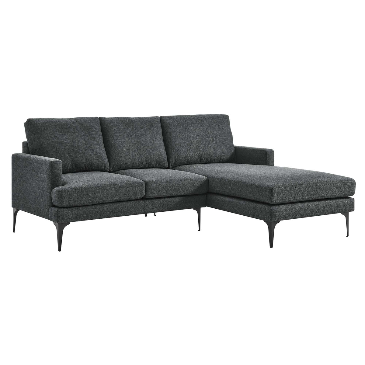 Evermore Right-Facing Upholstered Fabric Sectional Sofa - view 3
