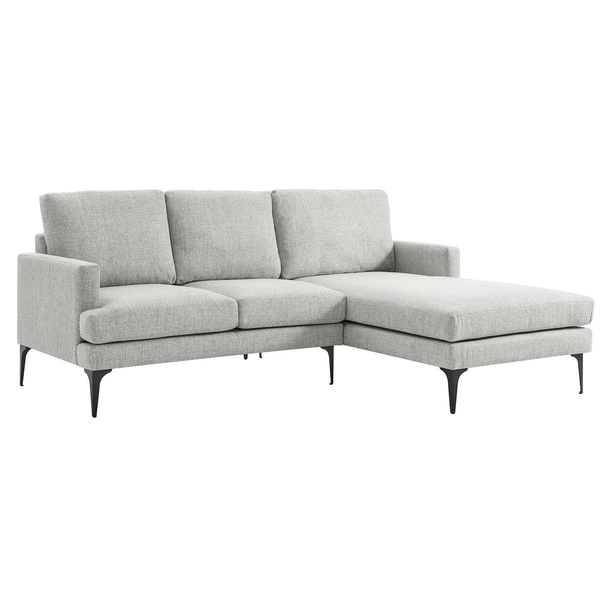 Evermore Right-Facing Upholstered Fabric Sectional Sofa - view 4