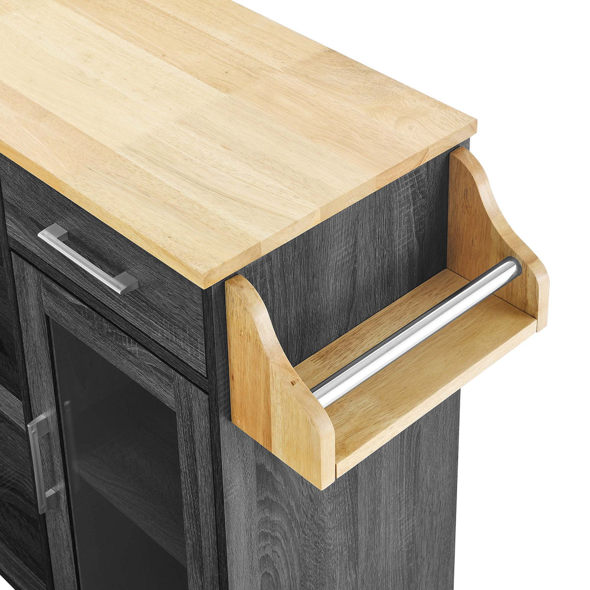 Culinary Kitchen Cart With Spice Rack - view 27