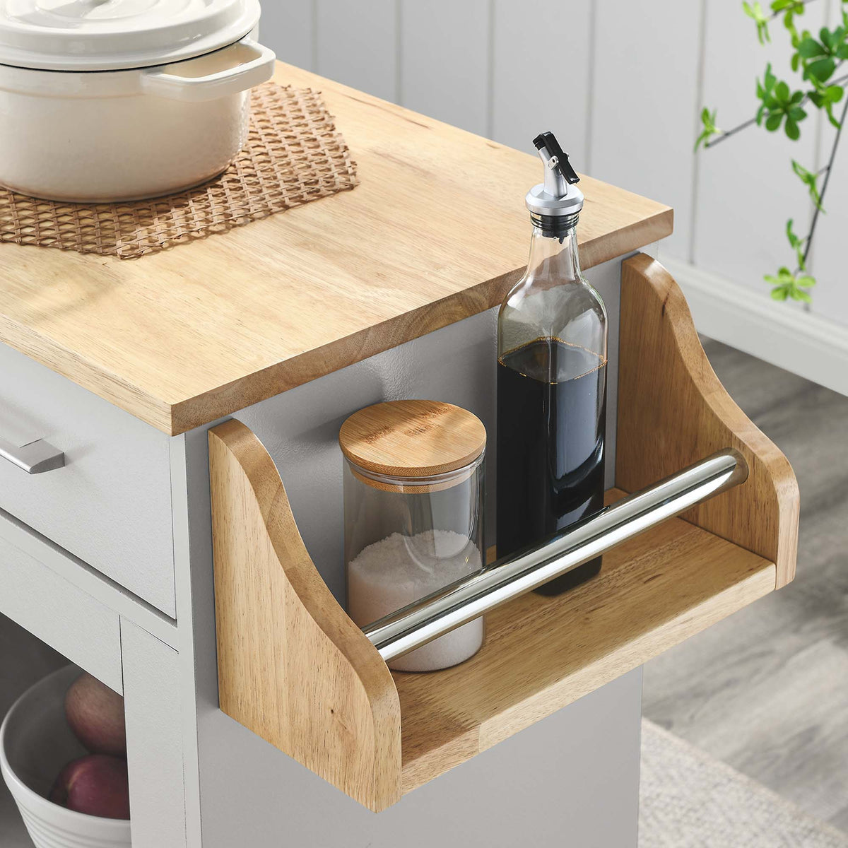 Culinary Kitchen Cart With Spice Rack - view 41