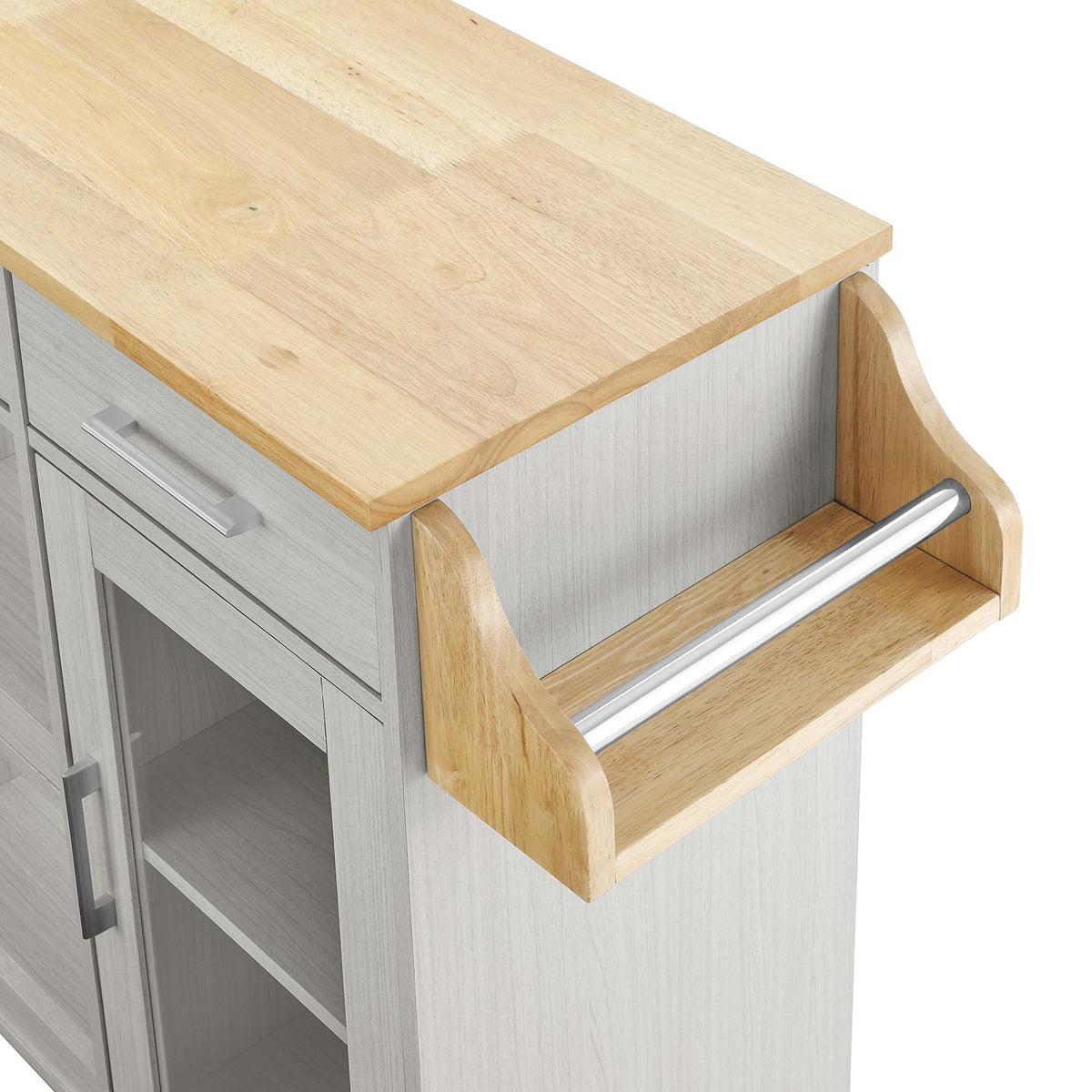 Culinary Kitchen Cart With Spice Rack - view 26