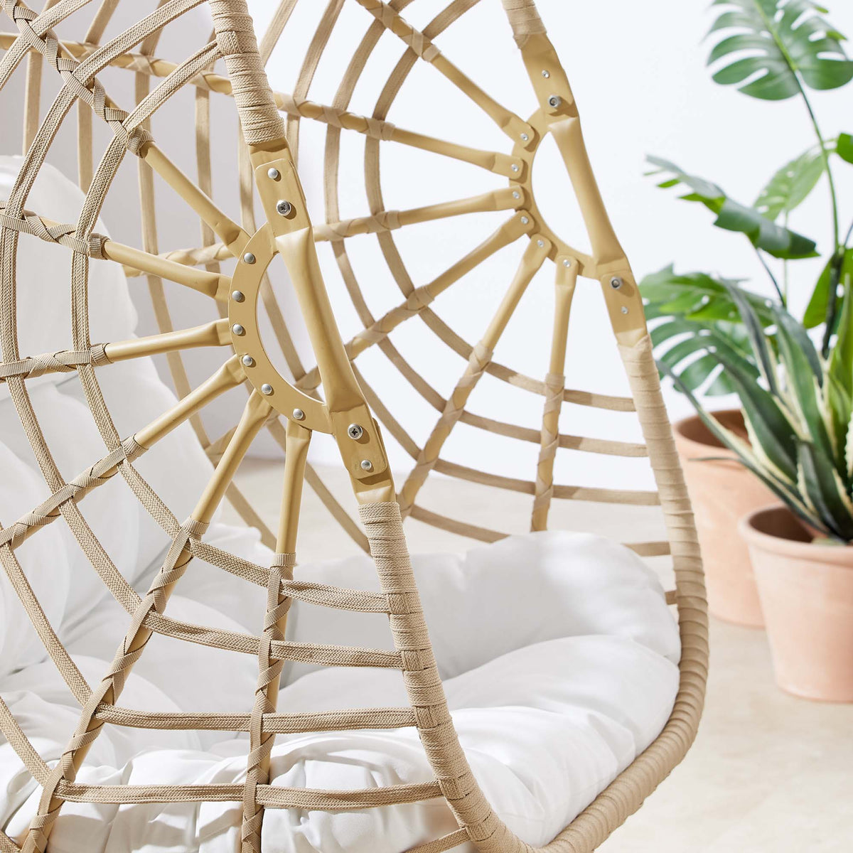 Amalie Wicker Rattan Outdoor Patio Rattan Swing Chair