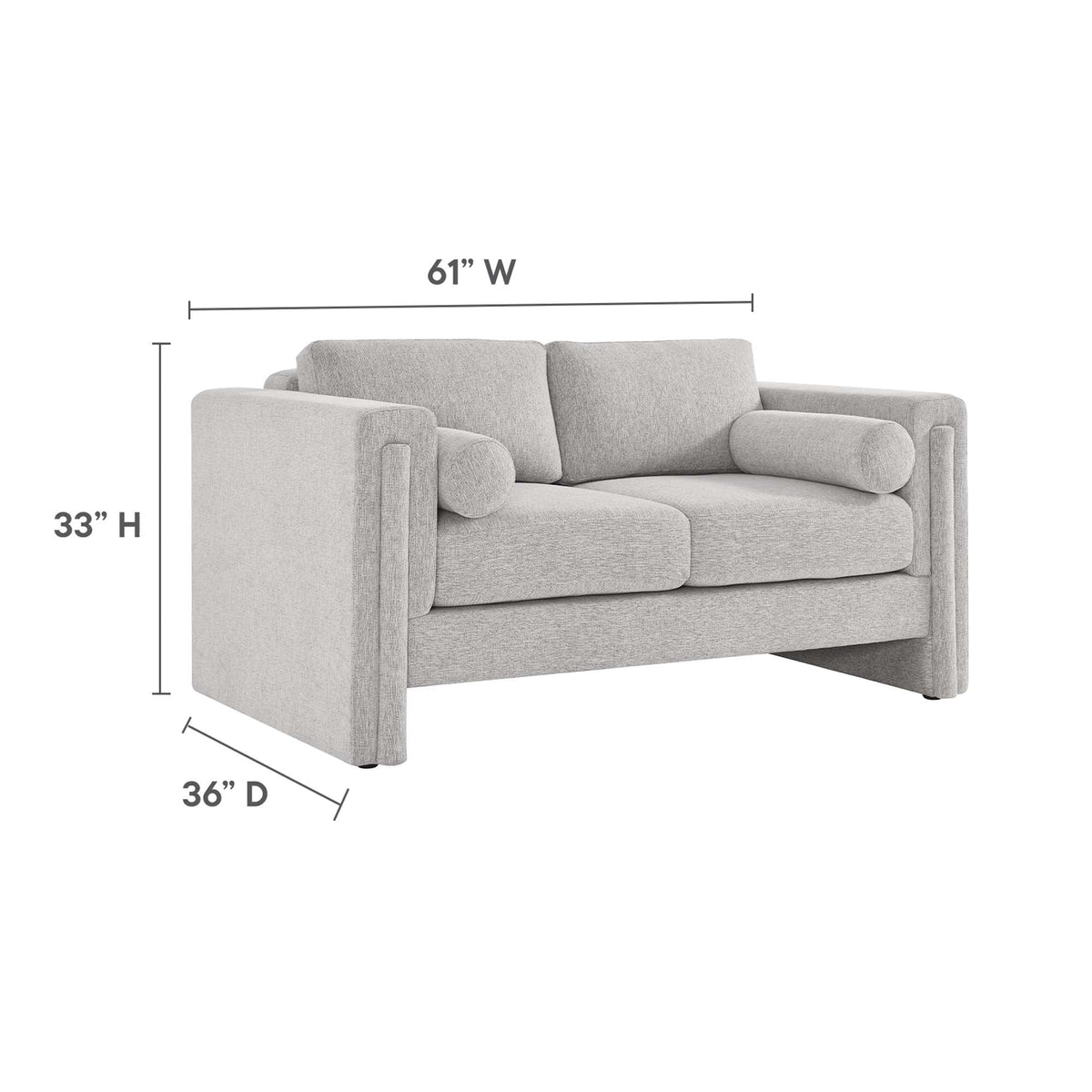 Visible Fabric Loveseat - view 14