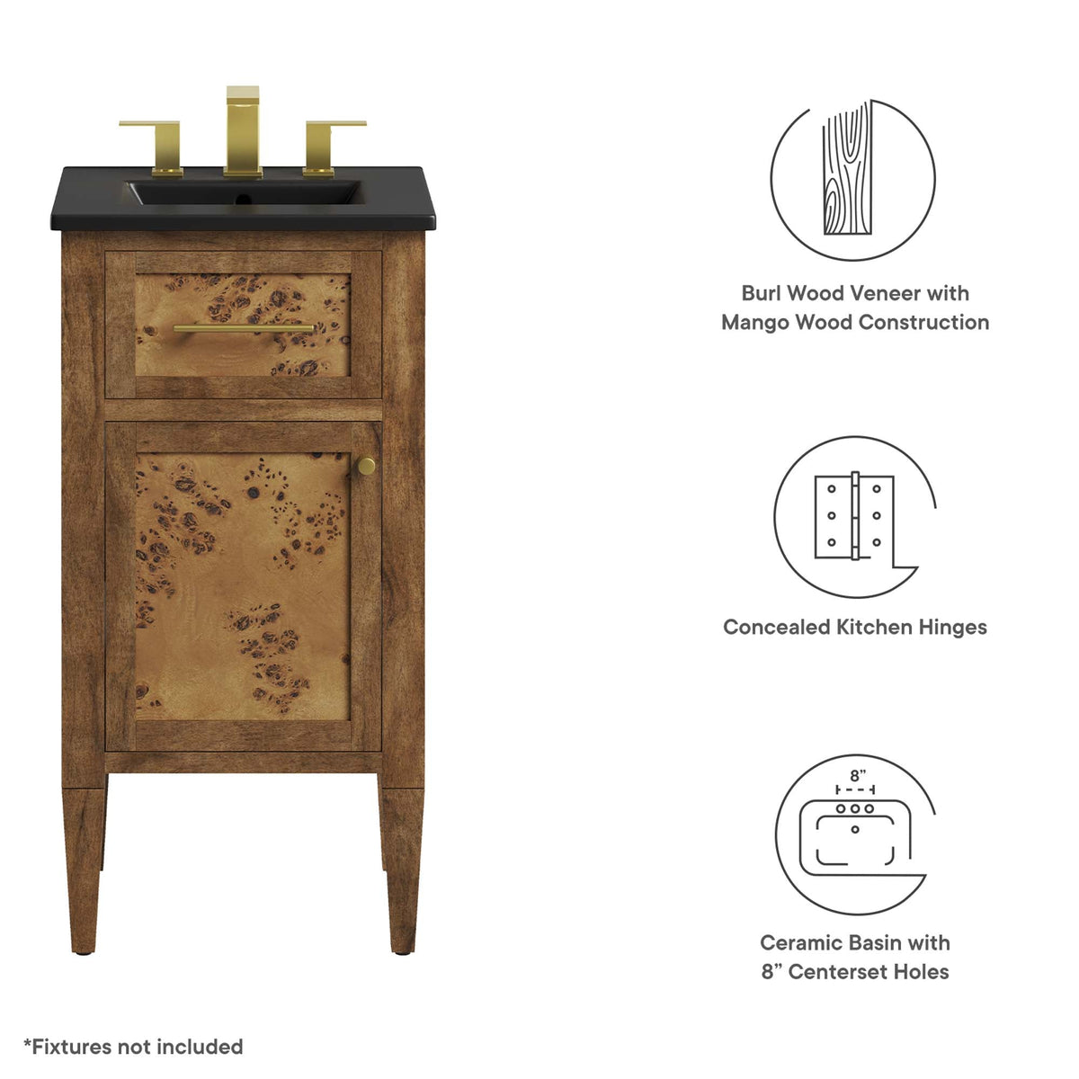 Elysian Bathroom Vanity Basin Included