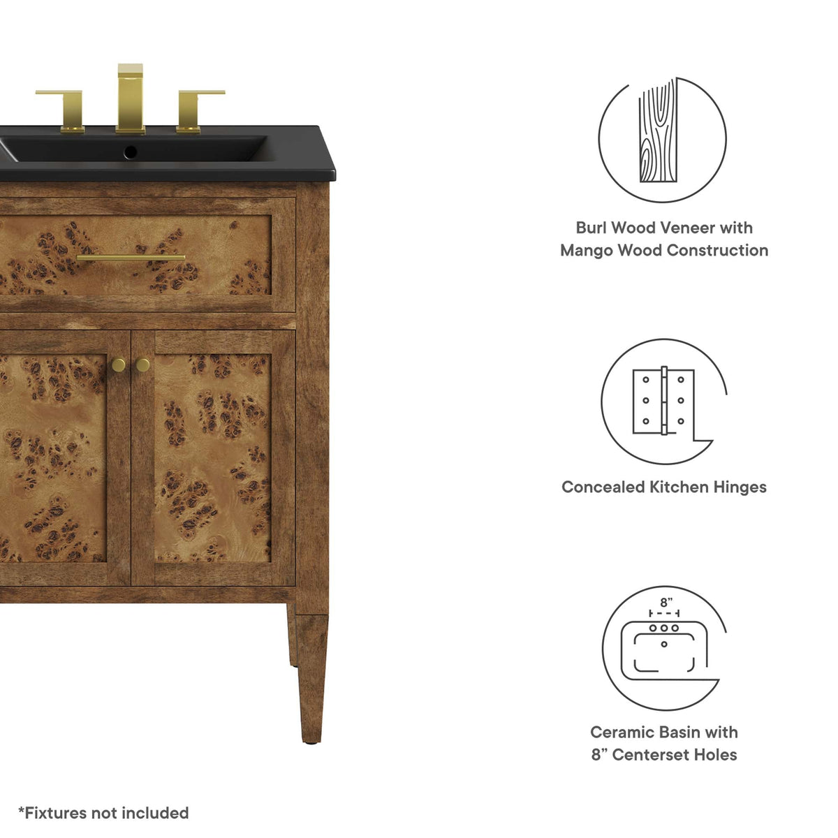 Elysian Bathroom Vanity Basin Included