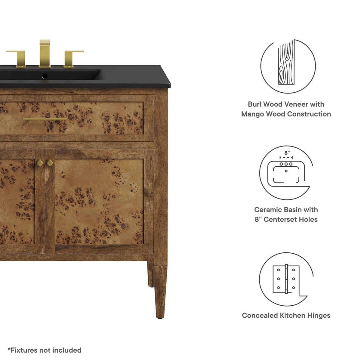 Elysian Bathroom Vanity Basin Included