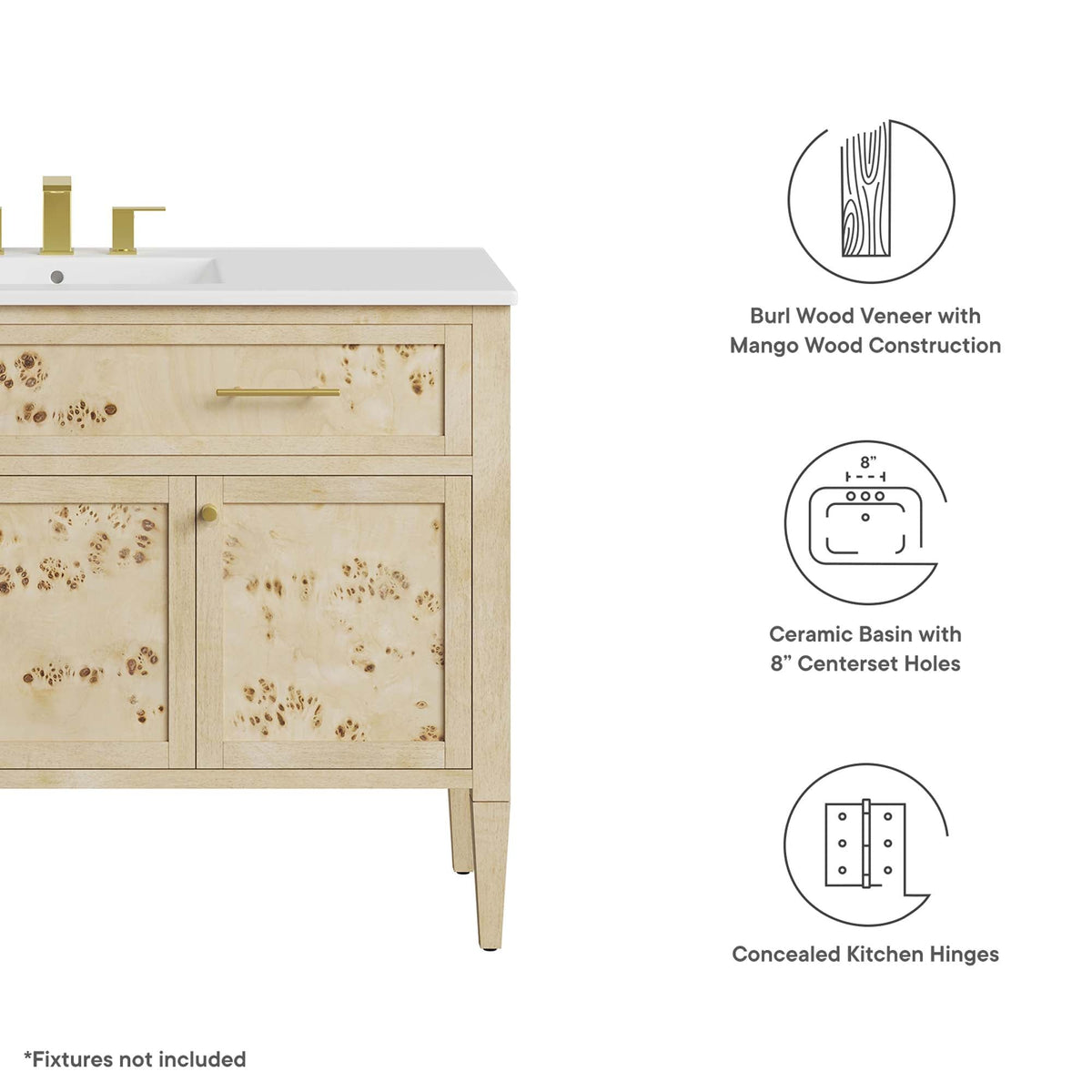Elysian Bathroom Cabinet Basin Not Included