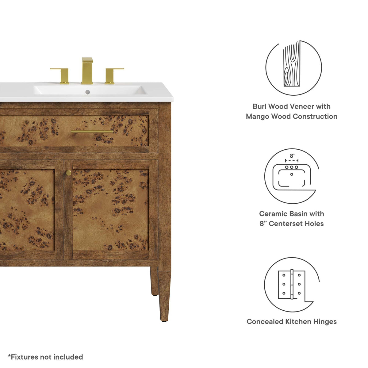 Elysian Bathroom Cabinet Basin Not Included