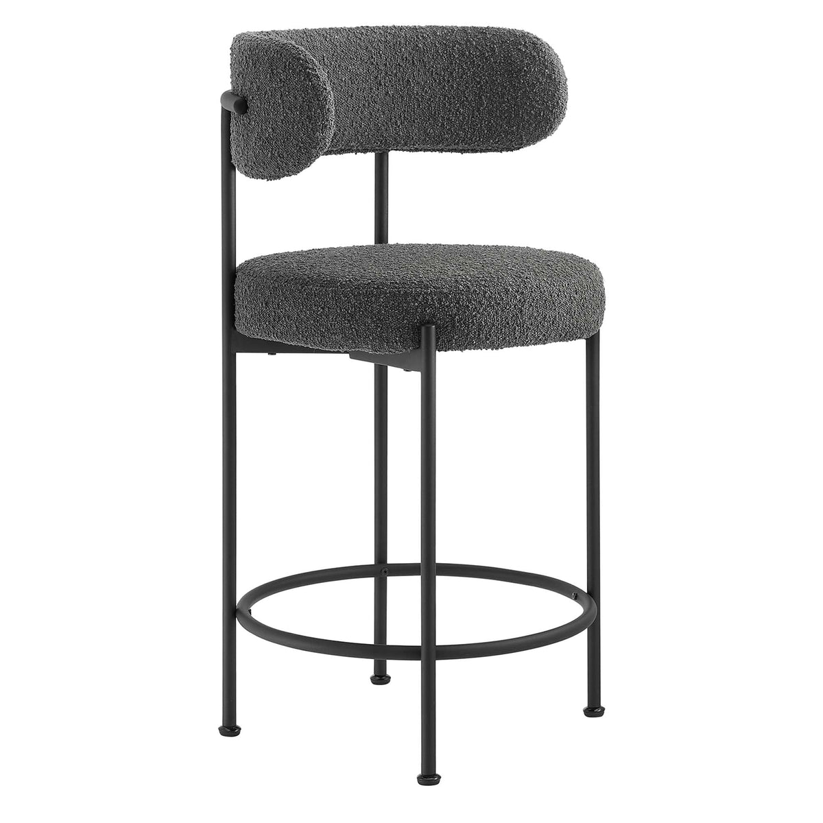 Albie Boucle Fabric Counter Stools - Set of 2 - view 3