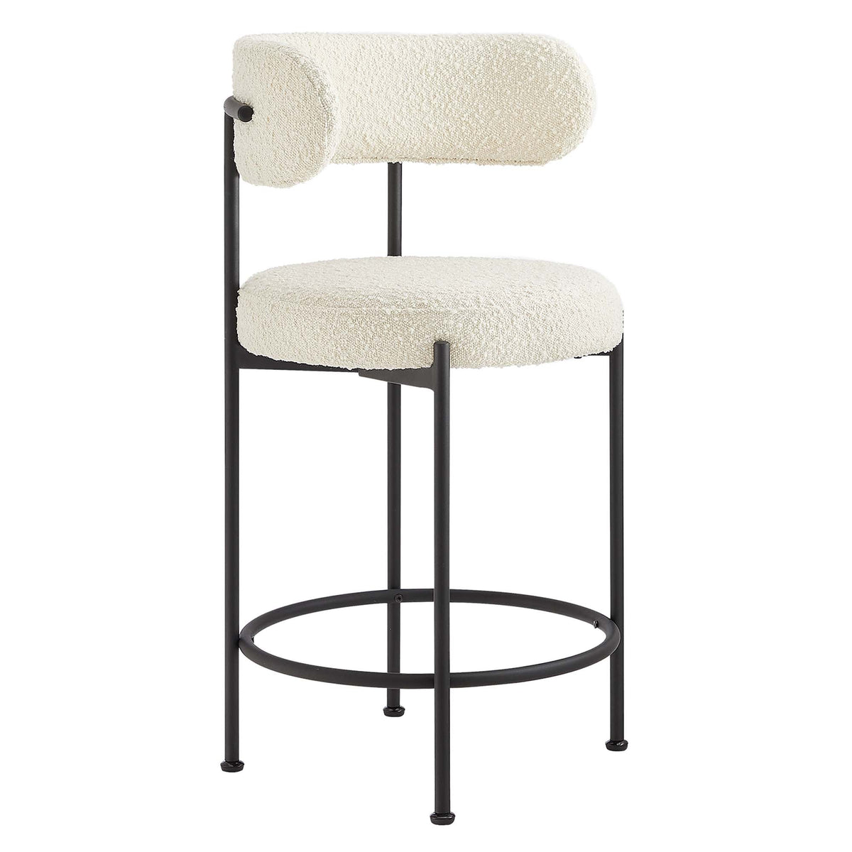 Albie Boucle Fabric Counter Stools - Set of 2 - view 4