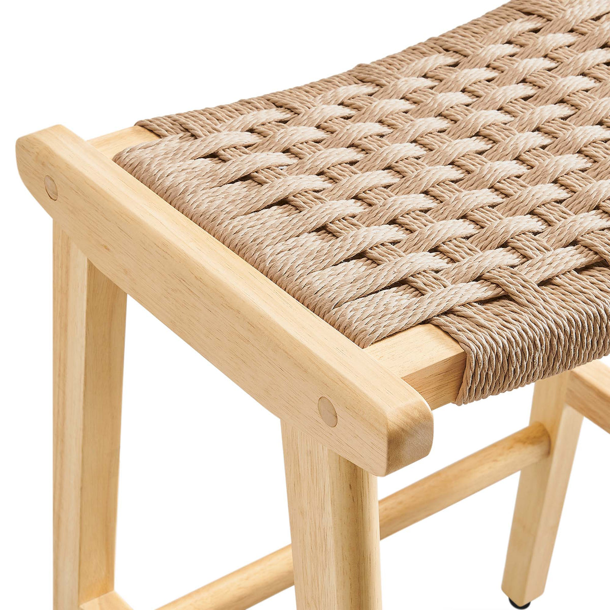 Saoirse Woven Rope Wood Counter Stool - Set of 2 - view 13