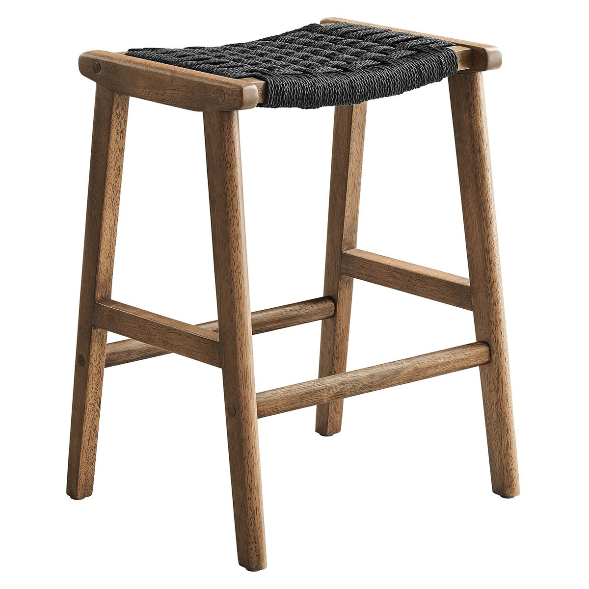 Saoirse Woven Rope Wood Counter Stool - Set of 2 - view 5