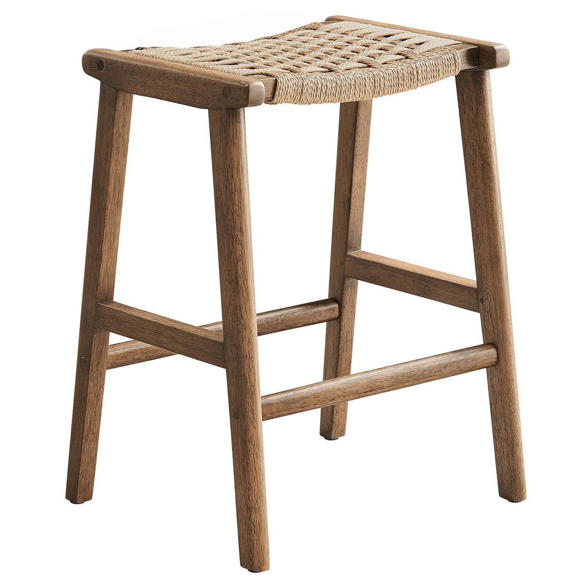 Saoirse Woven Rope Wood Counter Stool - Set of 2 - view 6