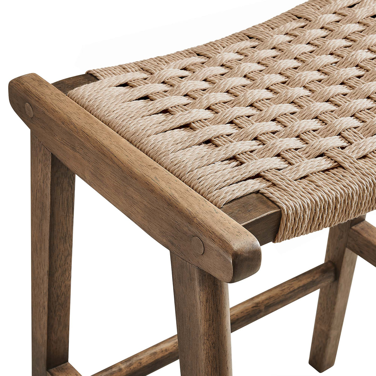 Saoirse Woven Rope Wood Counter Stool - Set of 2 - view 15
