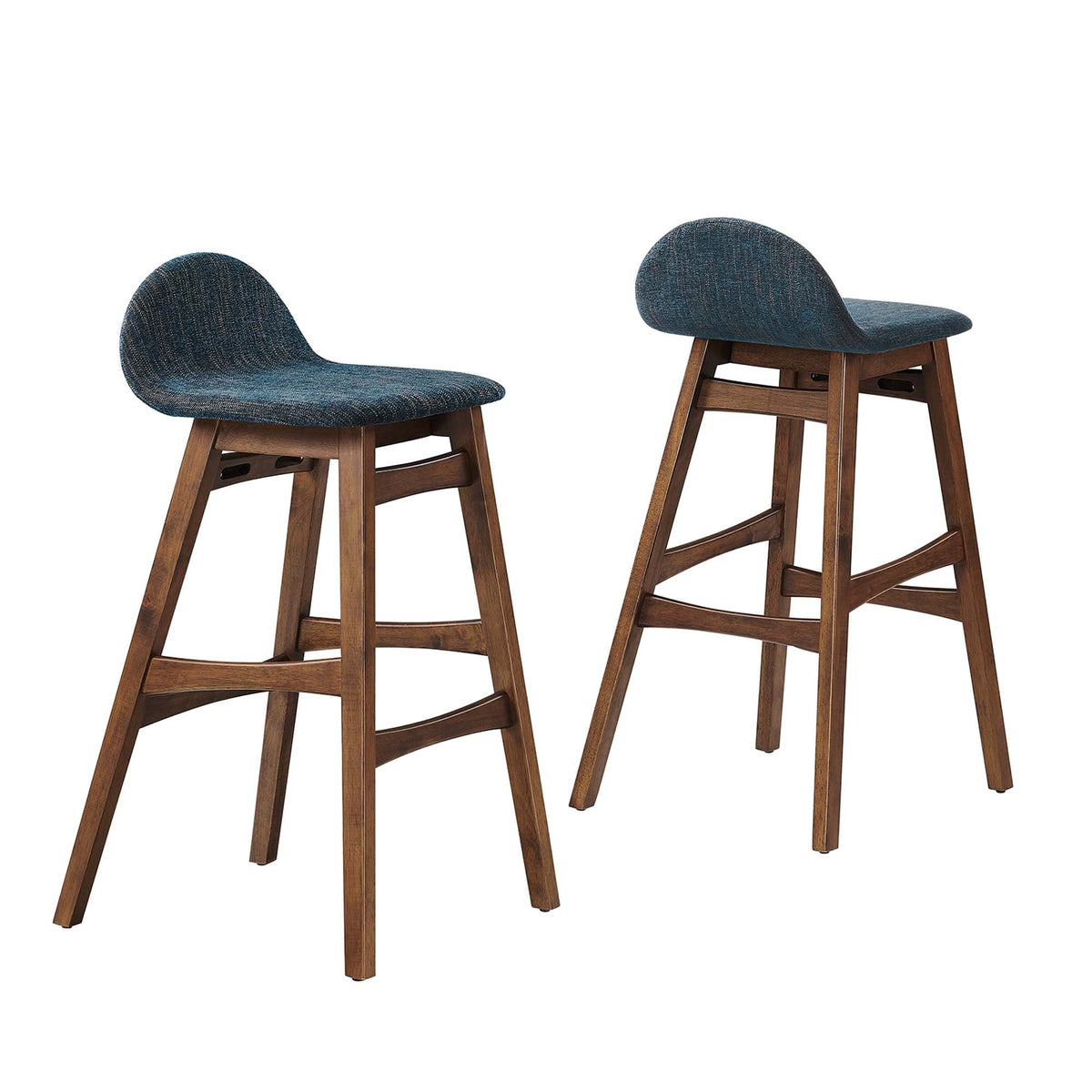 Juno Heathered Fabric Wood Bar Stool - Set of 2 - view 15