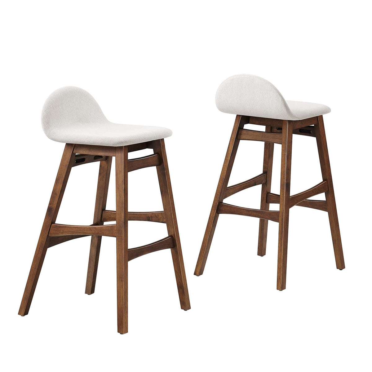 Juno Heathered Fabric Wood Bar Stool - Set of 2 - view 16