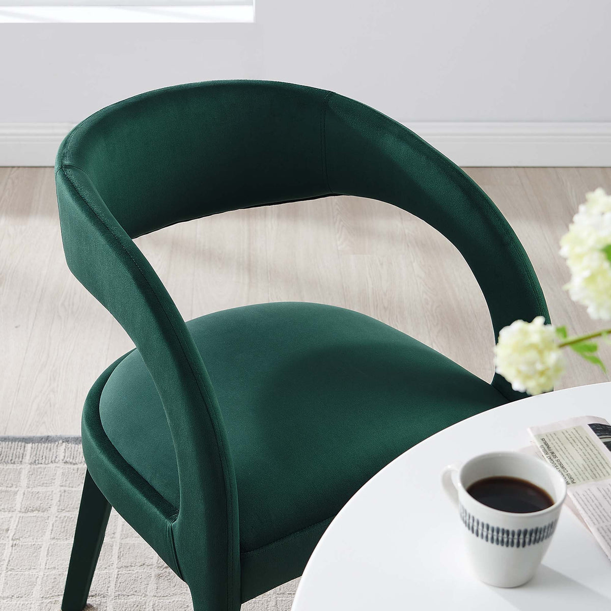 Pinnacle Performance Velvet Dining Chair Set of 2