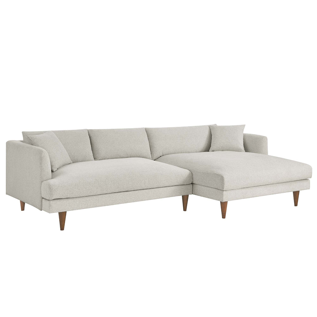 Zoya Right-Facing Down Filled Overstuffed Right Sectional Sofa - view 1