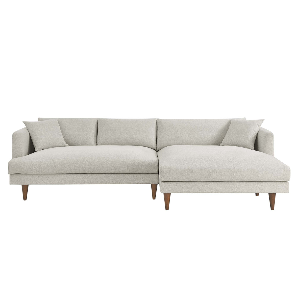 Zoya Right-Facing Down Filled Overstuffed Right Sectional Sofa - view 3