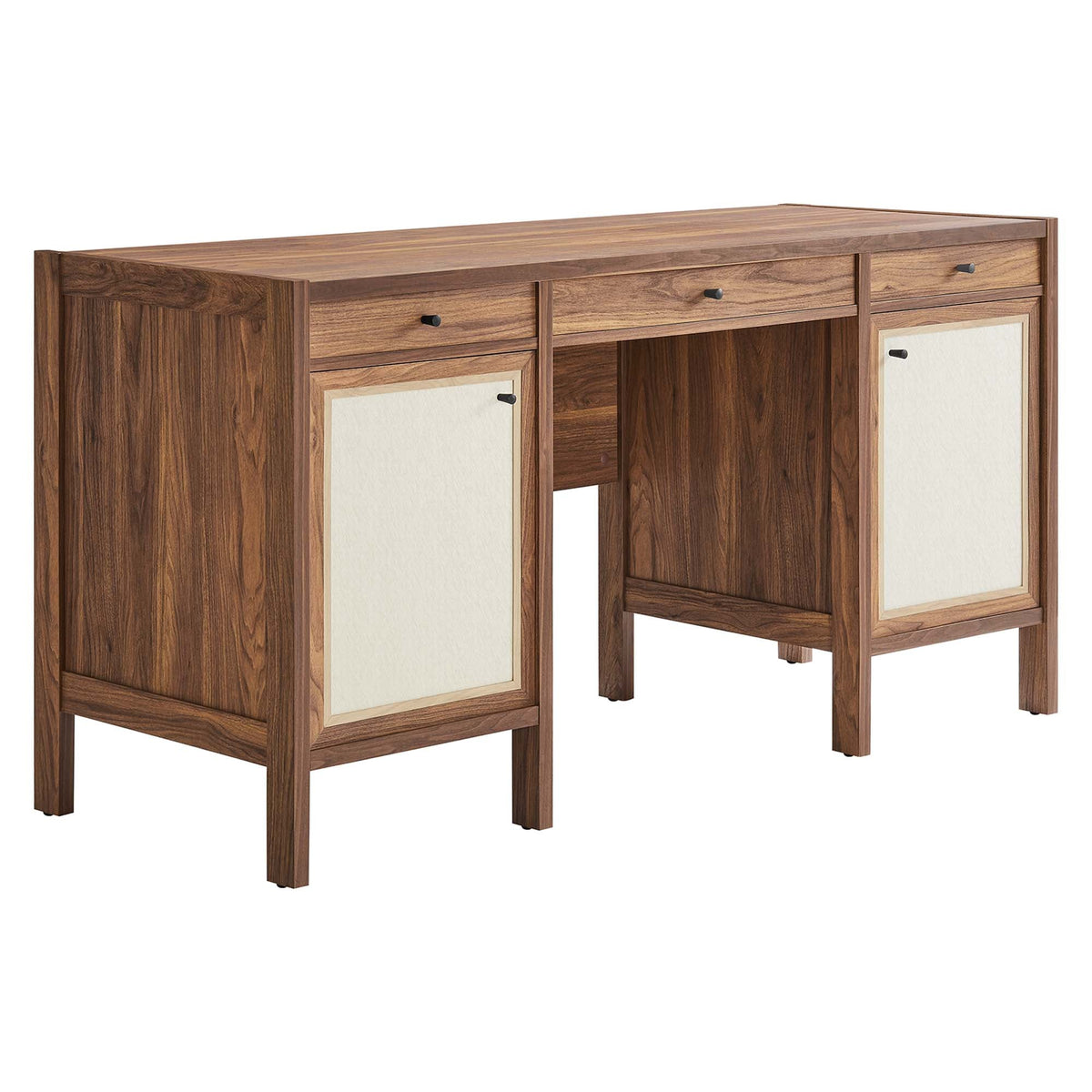 Capri 58" Wood Grain Office Desk - view 1