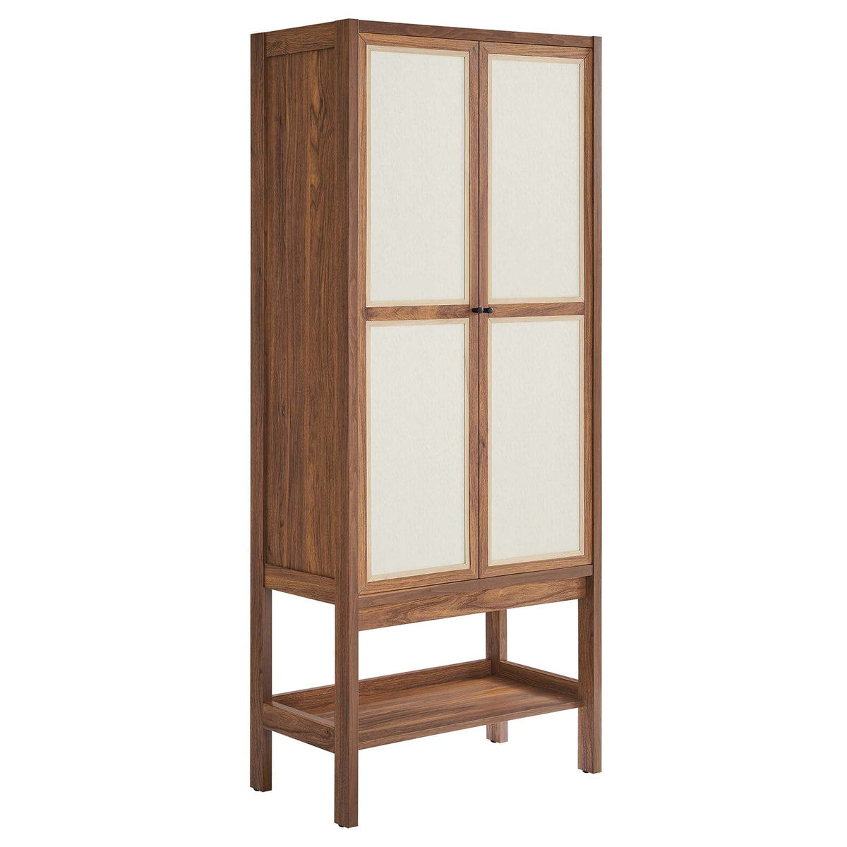 Capri Tall Wood Grain Standing Storage Cabinet - view 1