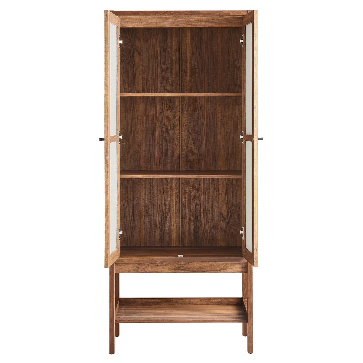 Capri Tall Wood Grain Standing Storage Cabinet - view 4