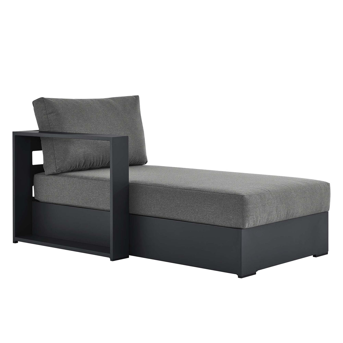 Tahoe Outdoor Patio Powder-Coated Aluminum Modular Left-Facing Chaise Lounge - view 1