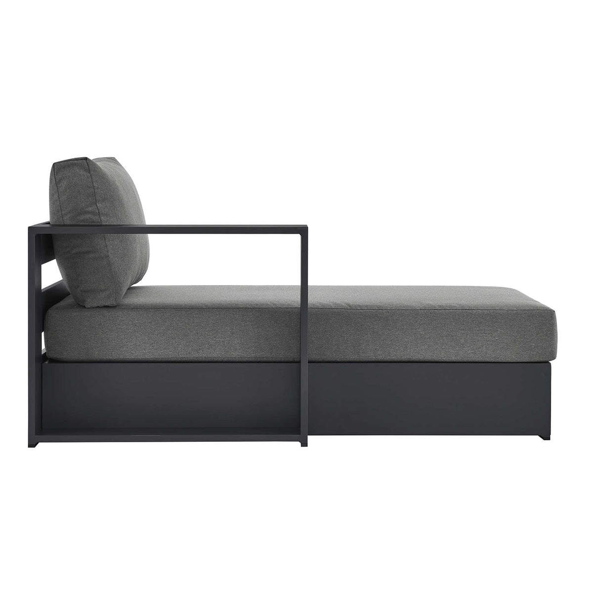 Tahoe Outdoor Patio Powder-Coated Aluminum Modular Left-Facing Chaise Lounge - view 4