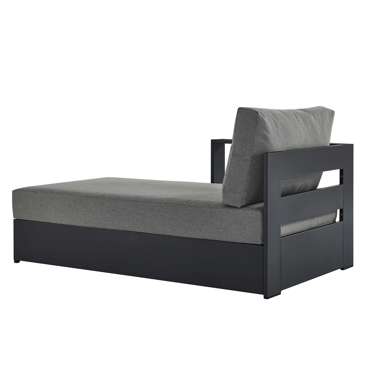 Tahoe Outdoor Patio Powder-Coated Aluminum Modular Left-Facing Chaise Lounge - view 7