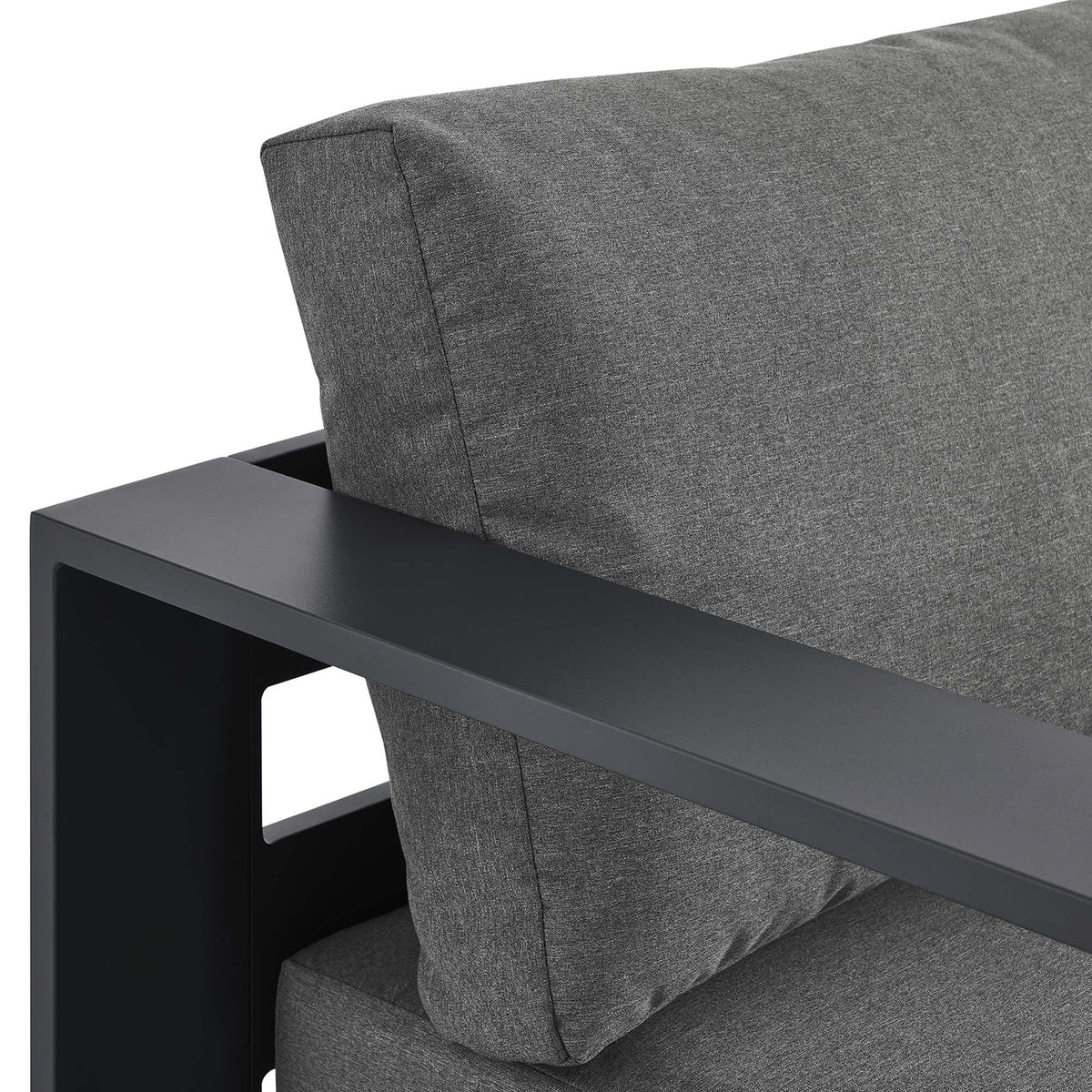 Tahoe Outdoor Patio Powder-Coated Aluminum Modular Left-Facing Chaise Lounge - view 13