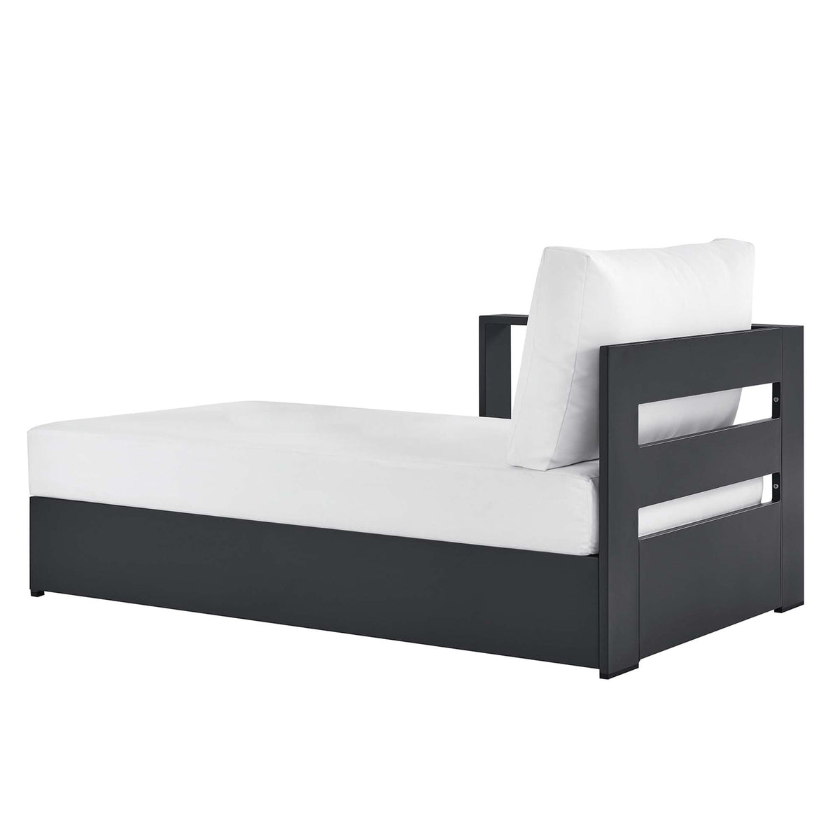 Tahoe Outdoor Patio Powder-Coated Aluminum Modular Left-Facing Chaise Lounge - view 9
