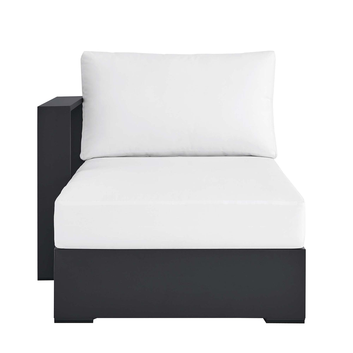 Tahoe Outdoor Patio Powder-Coated Aluminum Modular Left-Facing Chaise Lounge - view 12
