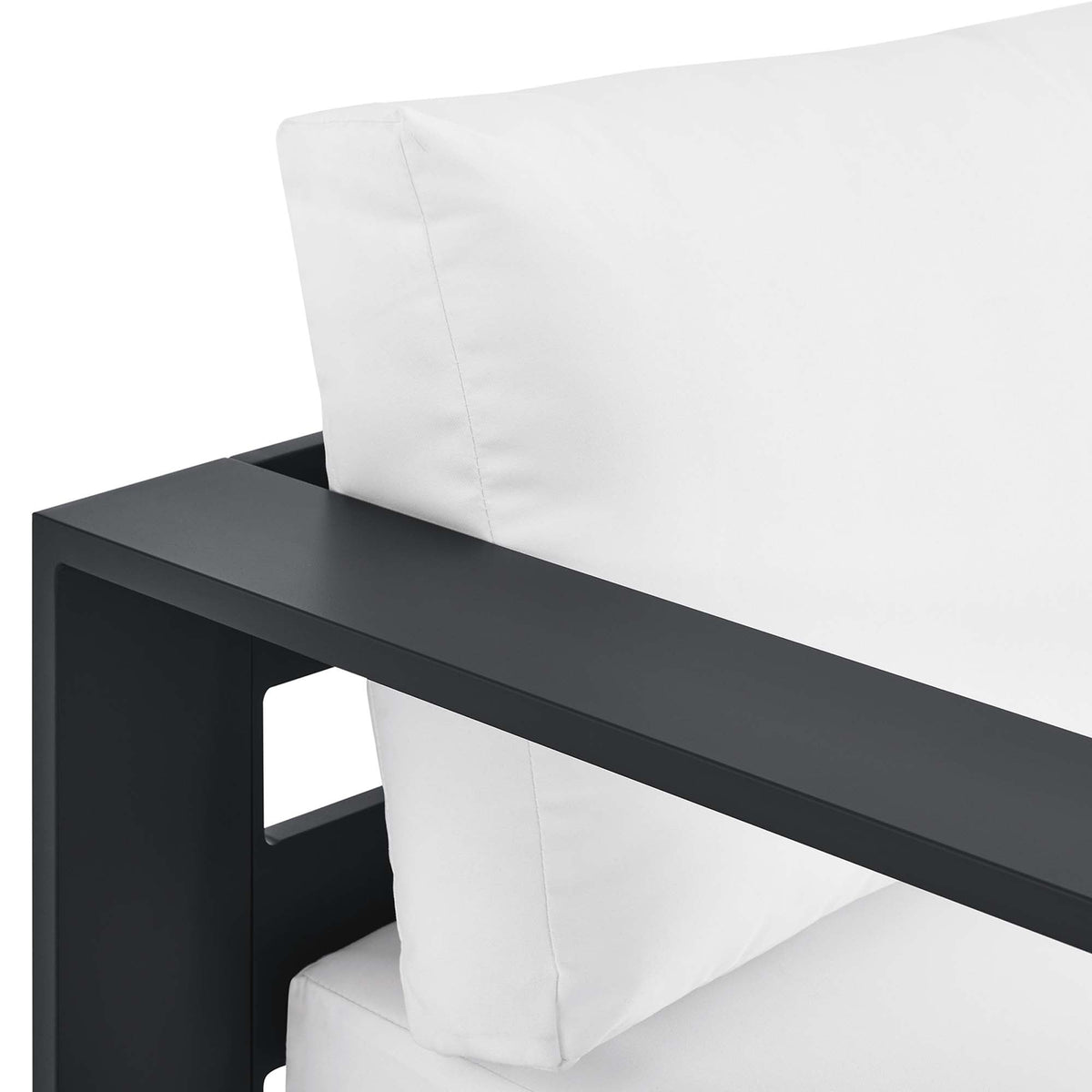 Tahoe Outdoor Patio Powder-Coated Aluminum Modular Left-Facing Chaise Lounge - view 15