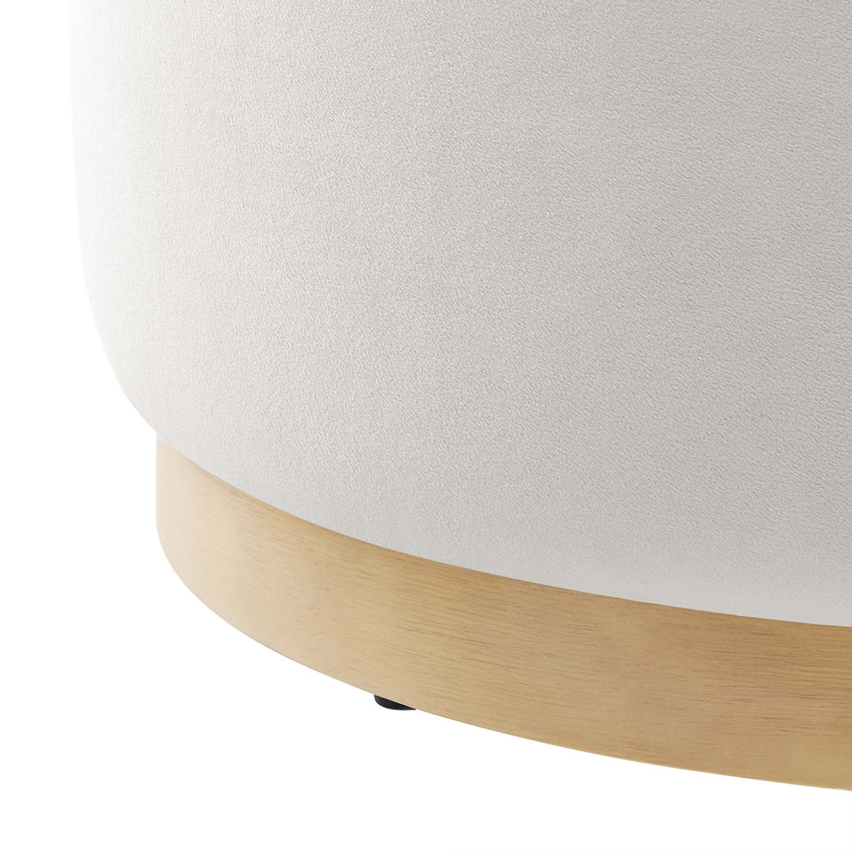 Tilden Large 23" Round Performance Velvet Upholstered Ottoman - view 12