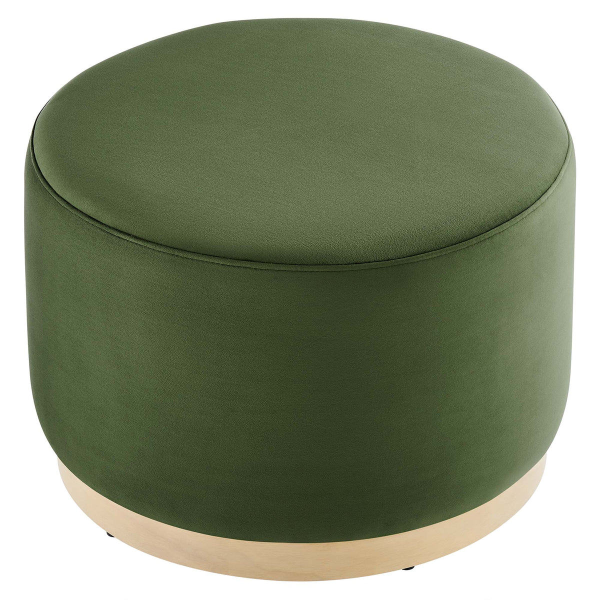 Tilden Large 23" Round Performance Velvet Upholstered Ottoman - view 6