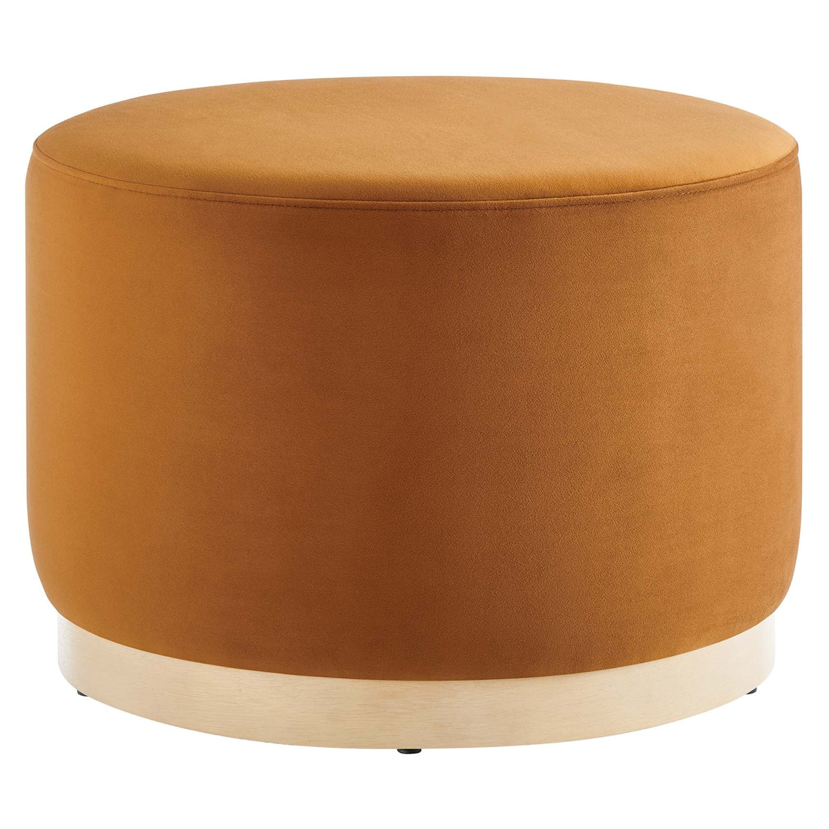Tilden Large 23" Round Performance Velvet Upholstered Ottoman - view 4