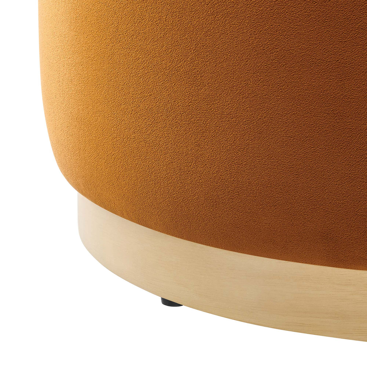 Tilden Large 23" Round Performance Velvet Upholstered Ottoman - view 14