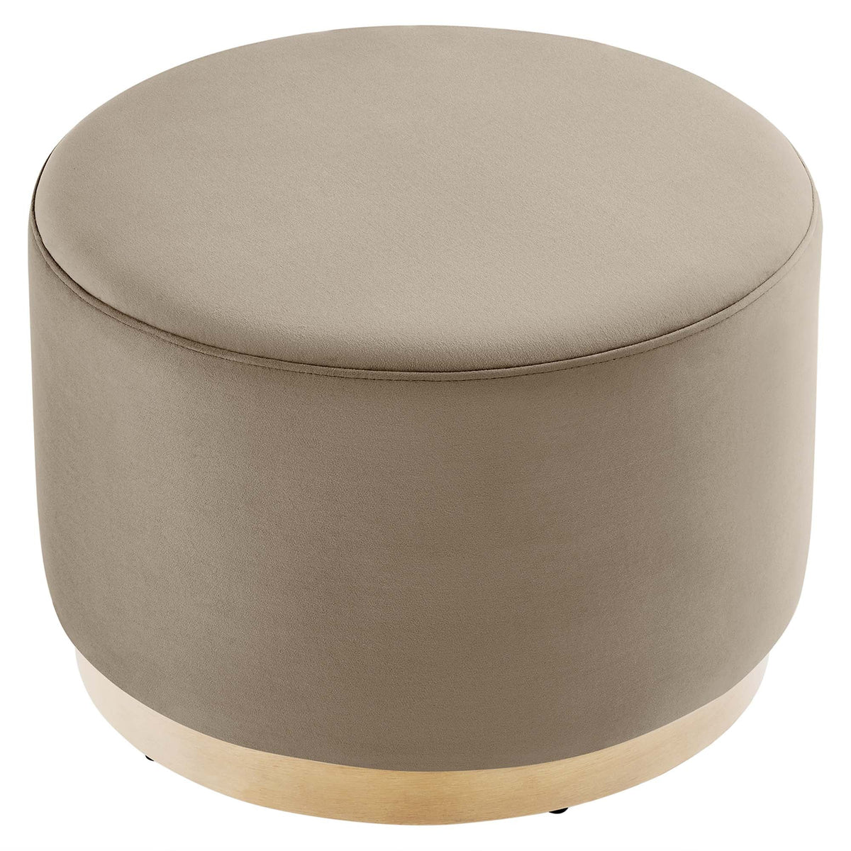 Tilden Large 23" Round Performance Velvet Upholstered Ottoman - view 10