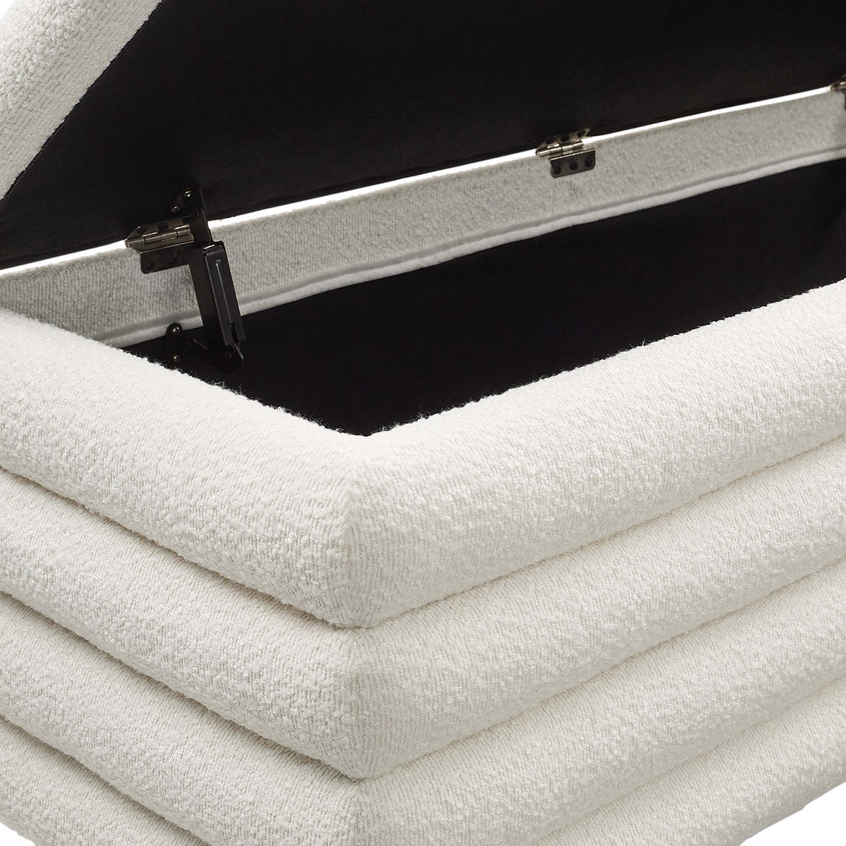 Mezzo Boucle Upholstered Storage Bench - view 5