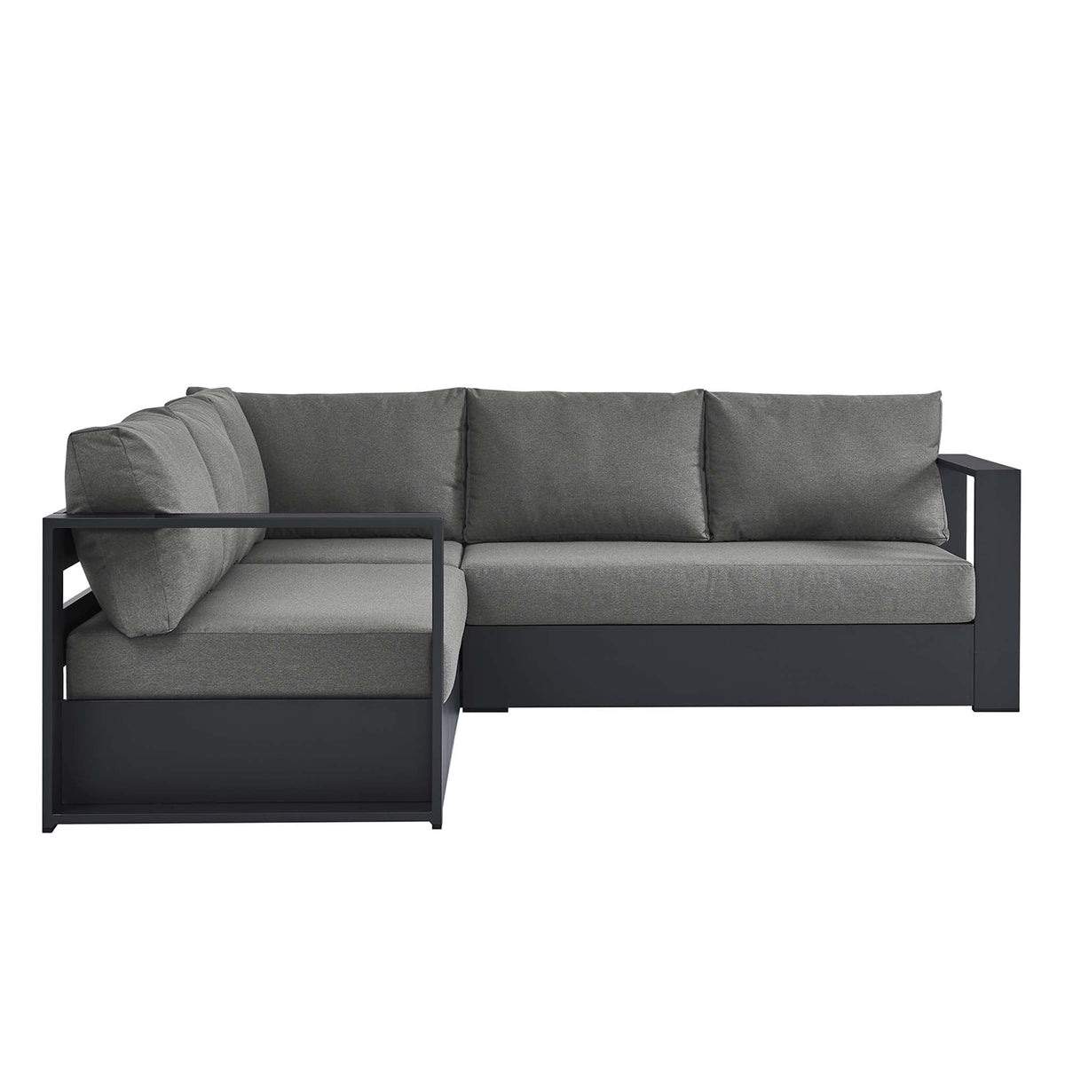 Tahoe 3-Piece Outdoor Patio Powder-Coated Aluminum Sectional Sofa Set - view 1
