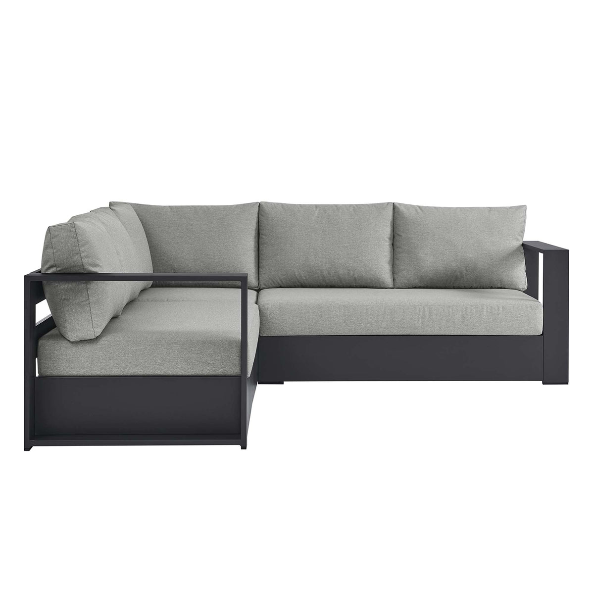 Tahoe 3-Piece Outdoor Patio Powder-Coated Aluminum Sectional Sofa Set - view 2