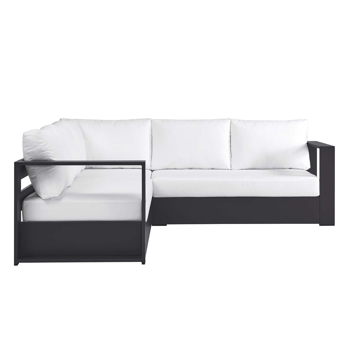 Tahoe 3-Piece Outdoor Patio Powder-Coated Aluminum Sectional Sofa Set - view 3