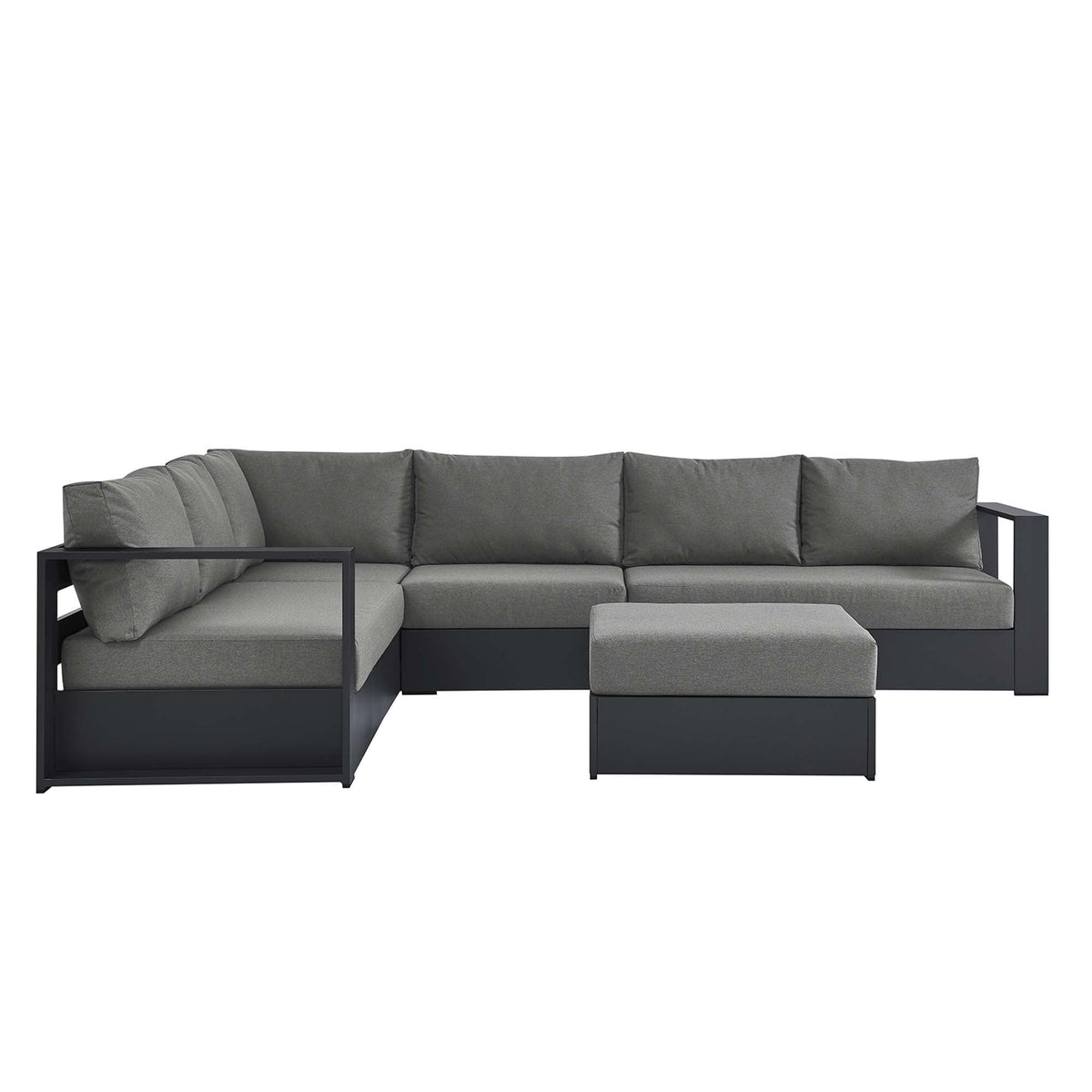 Tahoe 5-Piece Outdoor Patio Powder-Coated Aluminum Sectional Sofa Set - view 4