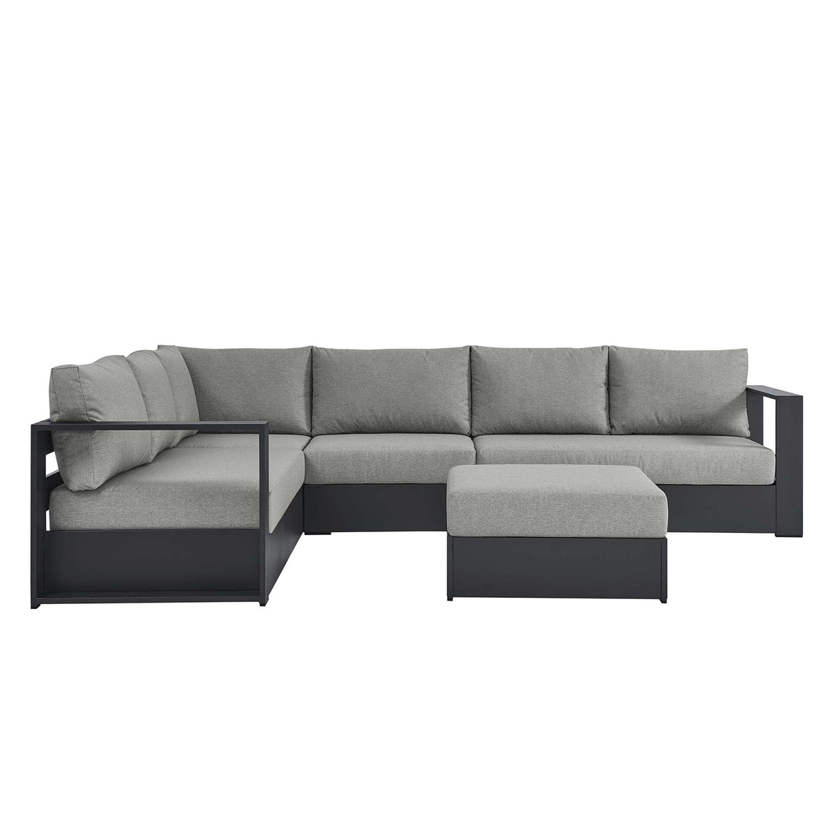 Tahoe 5-Piece Outdoor Patio Powder-Coated Aluminum Sectional Sofa Set - view 5