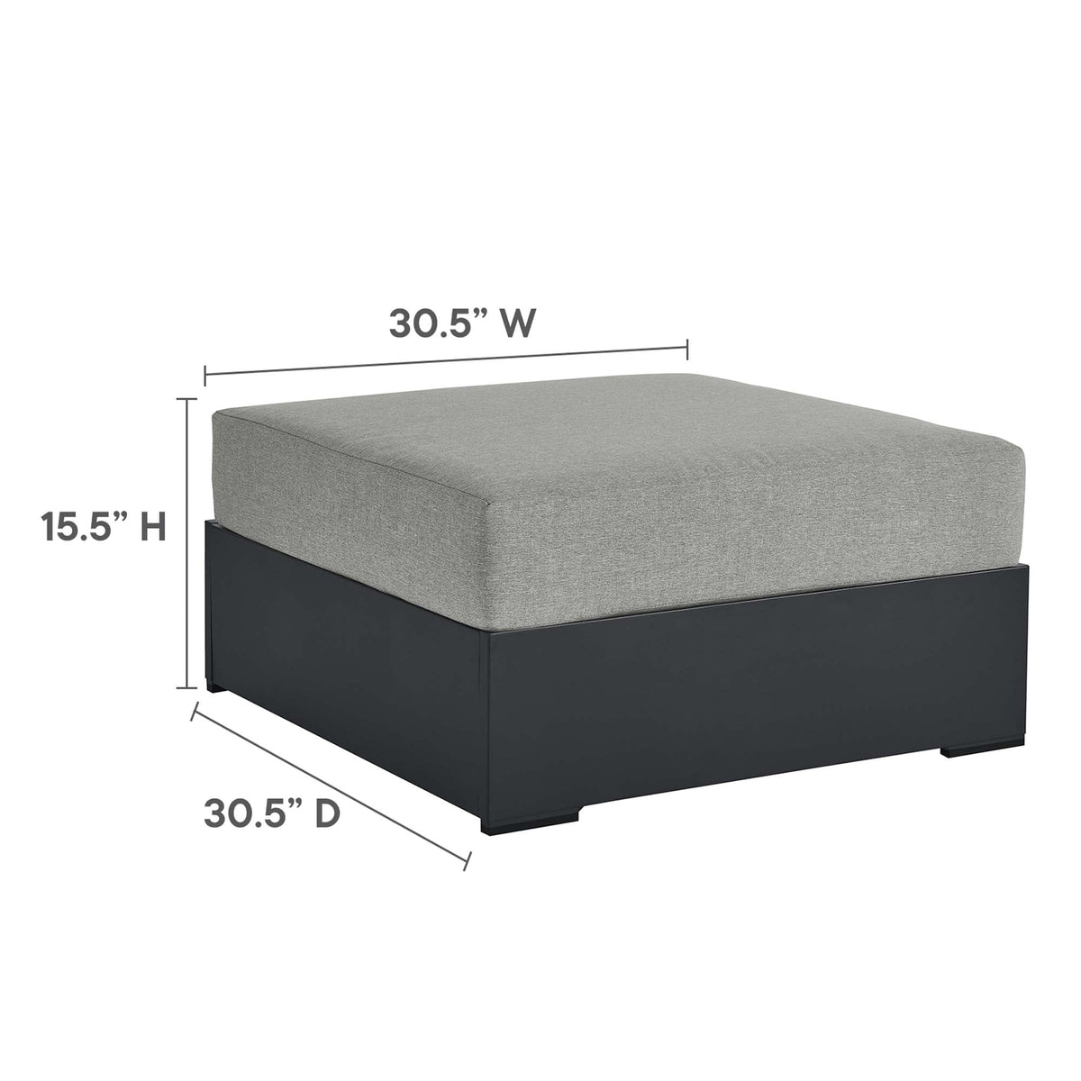Tahoe 5-Piece Outdoor Patio Powder-Coated Aluminum Sectional Sofa Set - view 23
