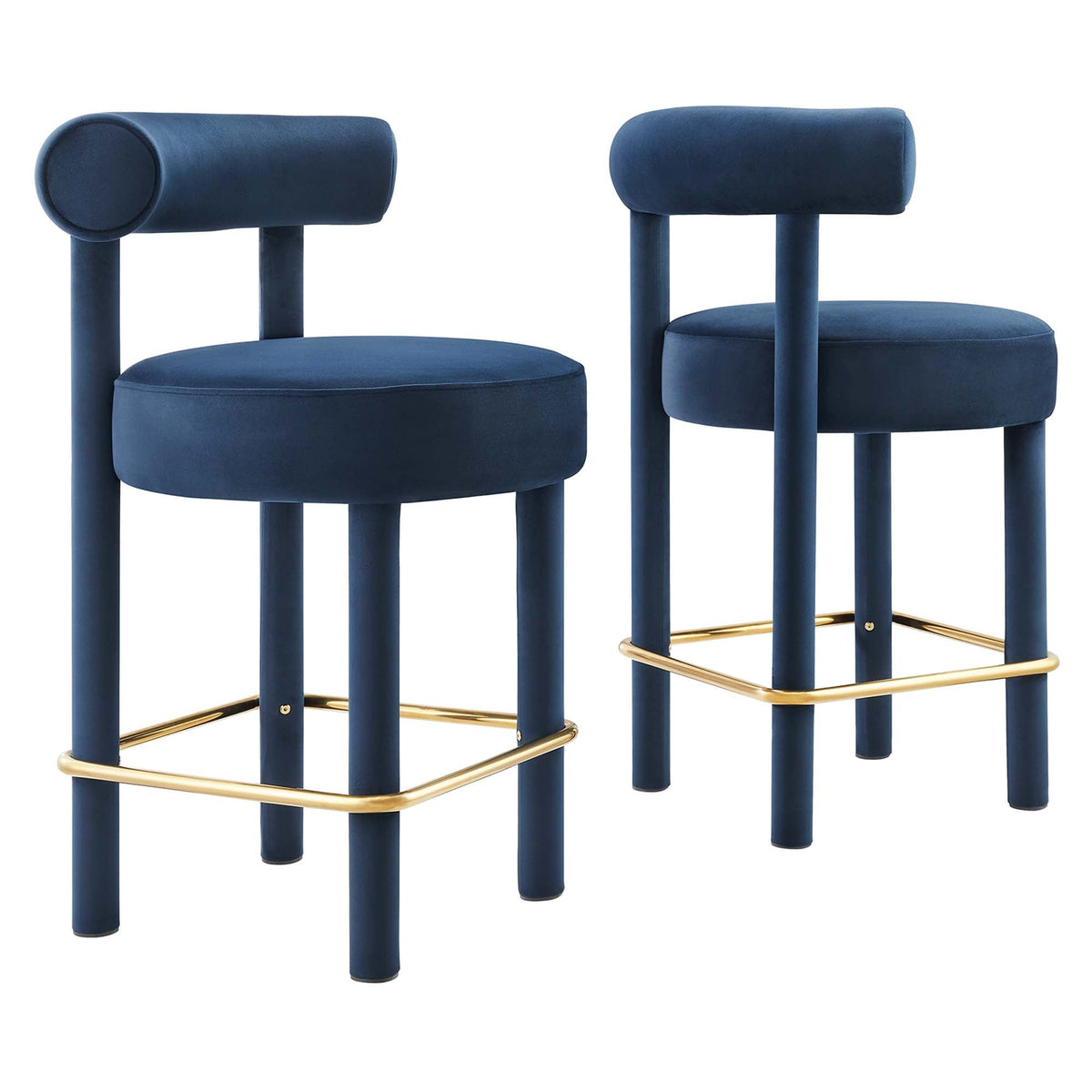 Toulouse Performance Velvet Counter Stool Set of 2 - view 1